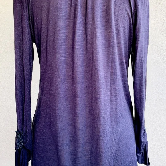 Anthropologie TINY “Vaha” Purple Burnout Velvet Leopard Pattern Blouse + Sequins - Picture 4 of 13